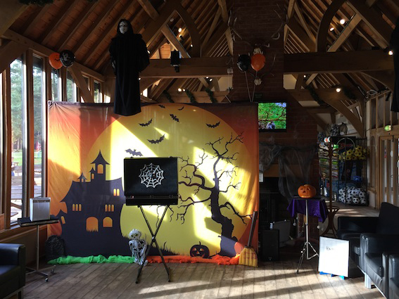 halloween show stage set up